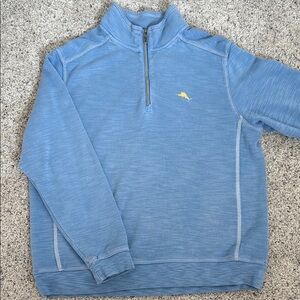 Tommy Bahama Blue Quarter-Zip Sweater